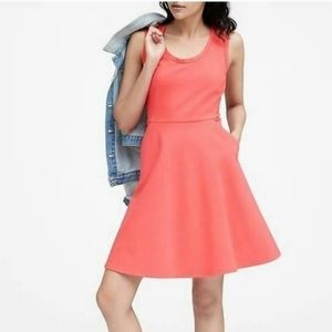Banana Republic Fit & Flare Sleeveless Coral Dress 4